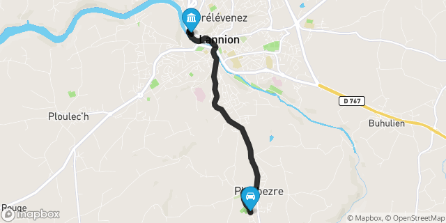 Itinéraire vers Lannion
