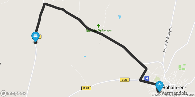 Itinéraire vers Bohain-en-Vermandois