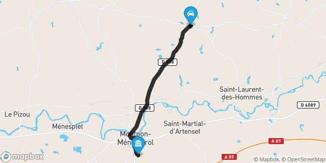 Itinéraire vers Montpon-Ménestérol