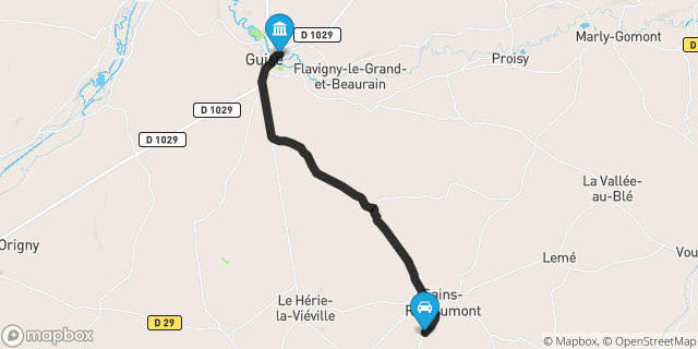 Itinéraire vers Guise