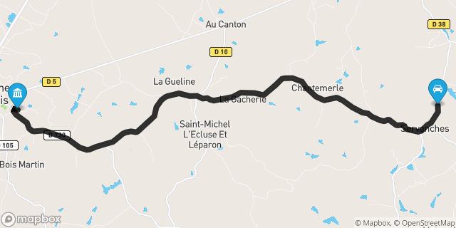 Itinéraire vers La Roche-Chalais