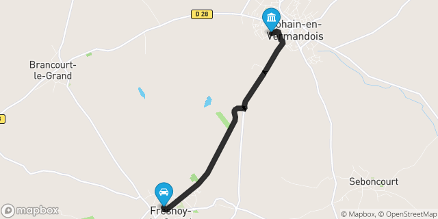 Itinéraire vers Bohain-en-Vermandois