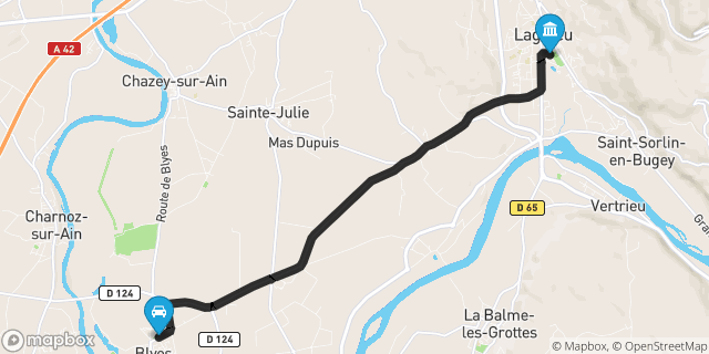 Itinéraire vers Lagnieu