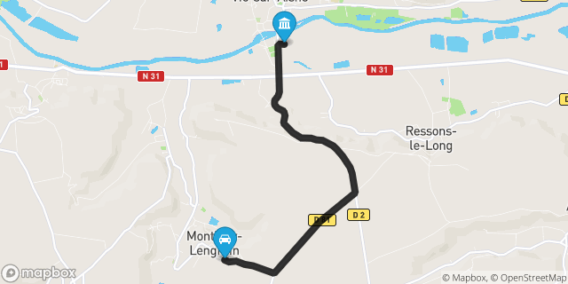 Itinéraire vers Vic-sur-Aisne