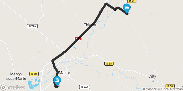 Itinéraire vers Marle