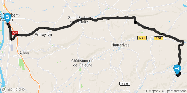 Itinéraire vers Saint-Rambert-d'Albon