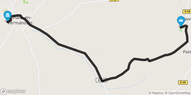 Itinéraire vers Bohain-en-Vermandois