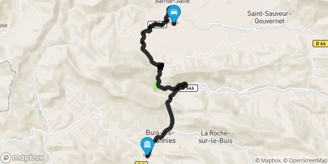 Itinéraire vers Buis-les-Baronnies