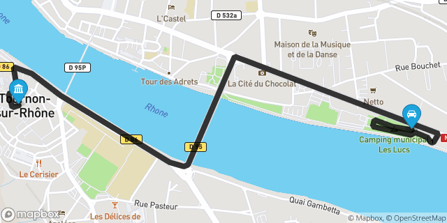 Itinéraire vers Tournon-sur-Rhône