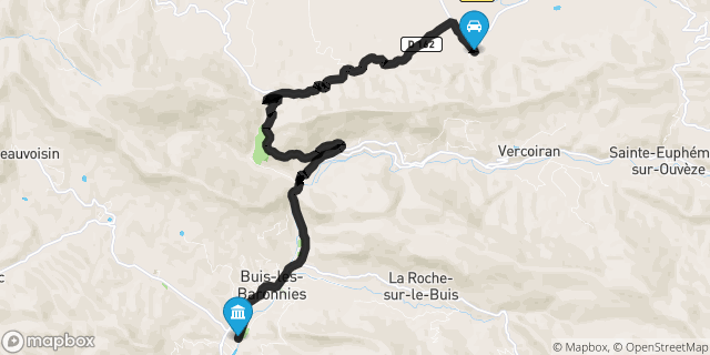 Itinéraire vers Buis-les-Baronnies
