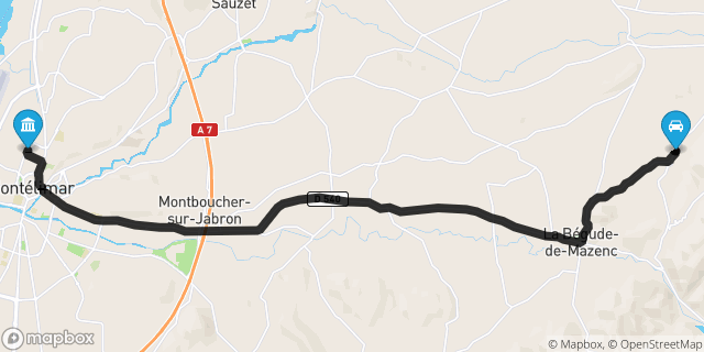 Itinéraire vers Montélimar