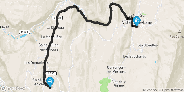 Itinéraire vers Villard-de-Lans