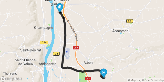 Itinéraire vers Saint-Rambert-d'Albon