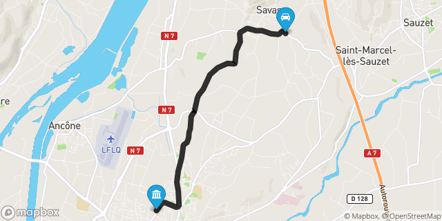 Itinéraire vers Montélimar