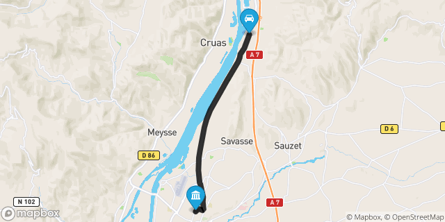 Itinéraire vers Montélimar