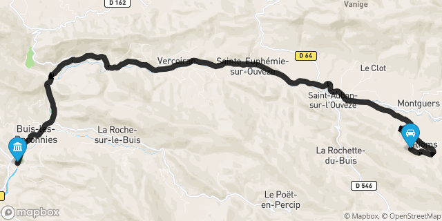 Itinéraire vers Buis-les-Baronnies