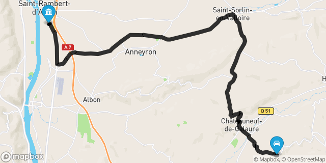 Itinéraire vers Saint-Rambert-d'Albon
