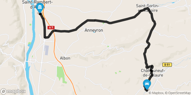 Itinéraire vers Saint-Rambert-d'Albon