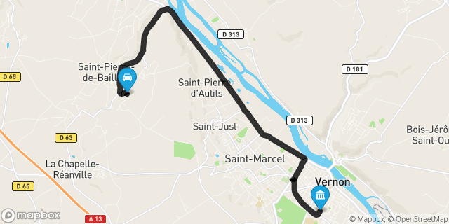 Itinéraire vers Vernon