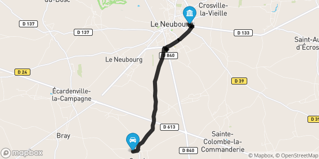 Itinéraire vers Le Neubourg