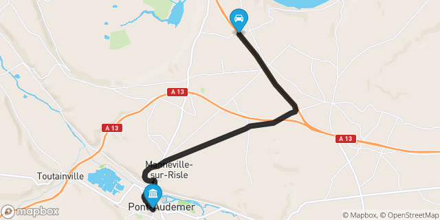 Itinéraire vers Pont-Audemer