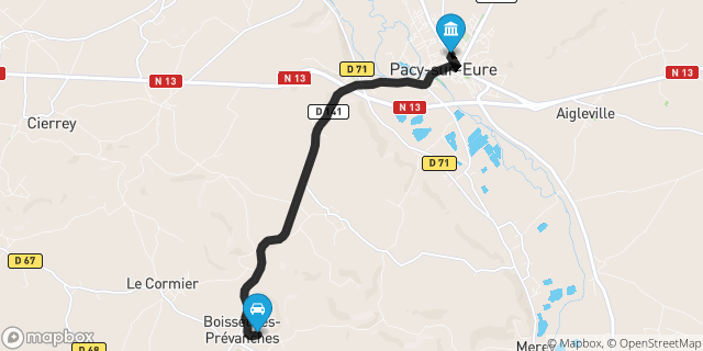 Itinéraire vers Pacy-sur-Eure