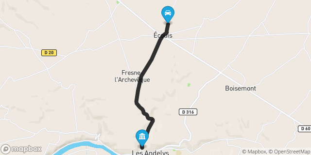 Itinéraire vers Andelys