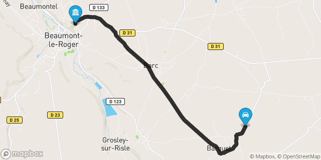 Itinéraire vers Beaumont-le-Roger