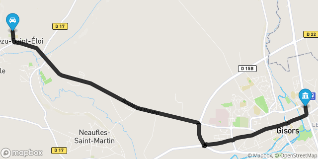 Itinéraire vers Gisors