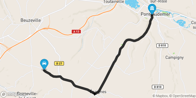 Itinéraire vers Pont-Audemer