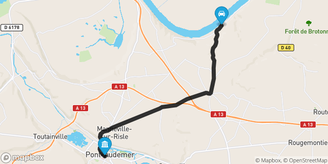 Itinéraire vers Pont-Audemer