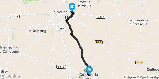 Itinéraire vers Le Neubourg
