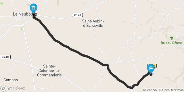 Itinéraire vers Le Neubourg