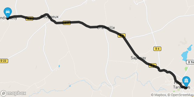 Itinéraire vers Fère-en-Tardenois