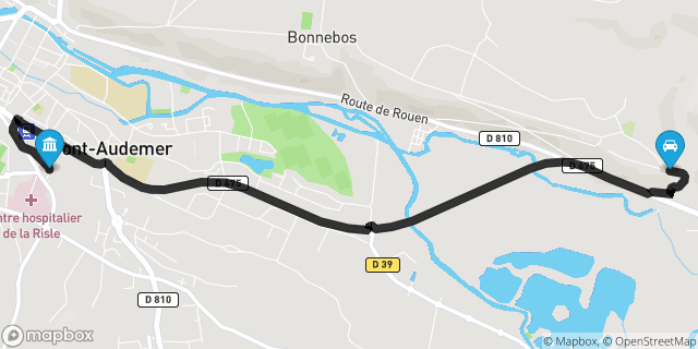 Itinéraire vers Pont-Audemer