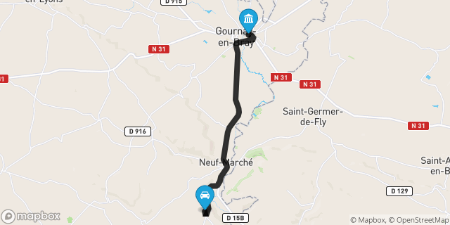 Itinéraire vers Gournay-en-Bray