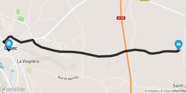 Itinéraire vers Orbec