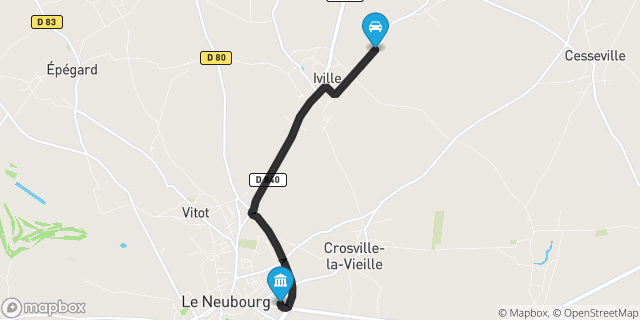 Itinéraire vers Le Neubourg