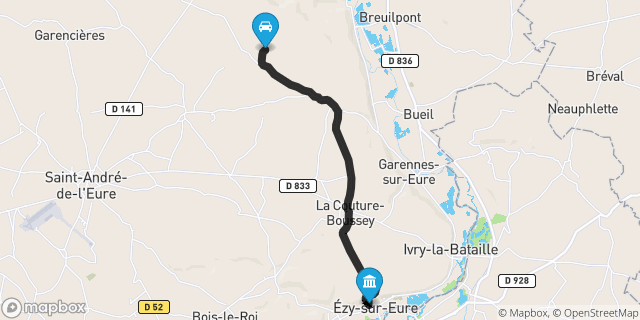 Itinéraire vers Ézy-sur-Eure