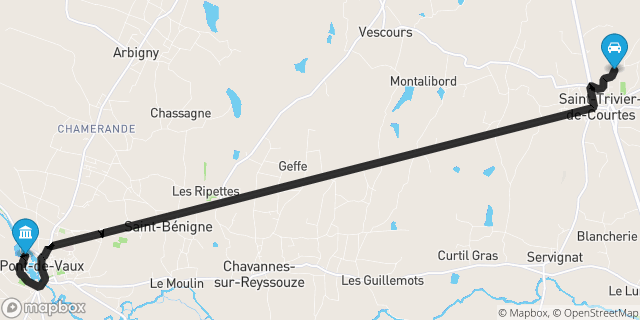 Itinéraire vers Pont-de-Vaux