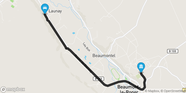 Itinéraire vers Beaumont-le-Roger