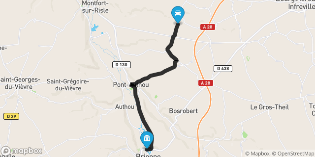 Itinéraire vers Brionne