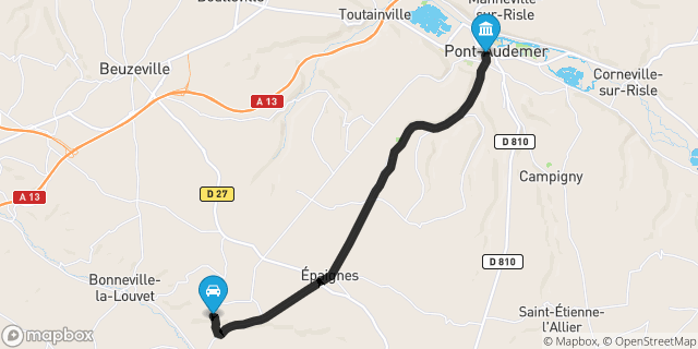 Itinéraire vers Pont-Audemer