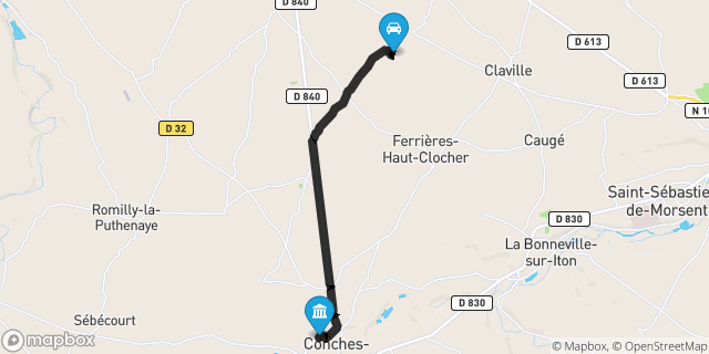 Itinéraire vers Conches-en-Ouche