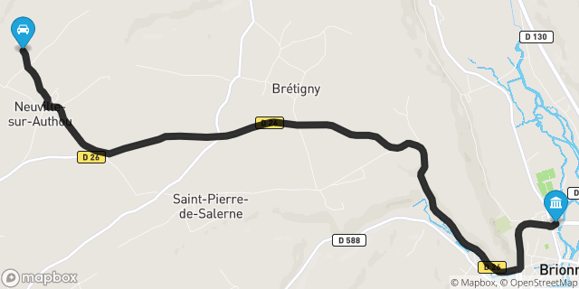 Itinéraire vers Brionne