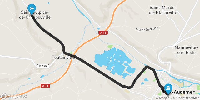 Itinéraire vers Pont-Audemer