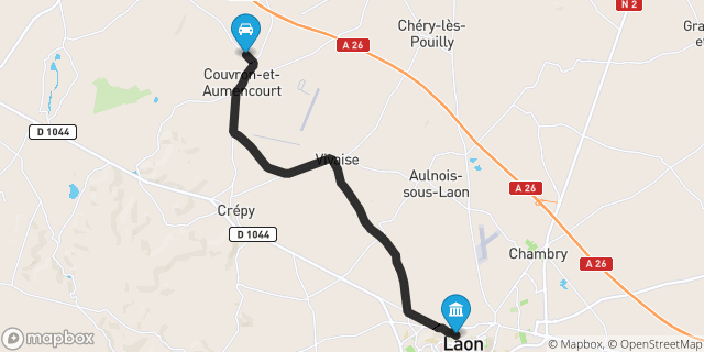 Itinéraire vers Laon