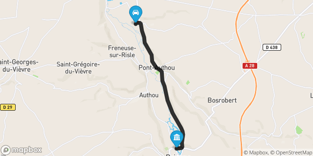 Itinéraire vers Brionne