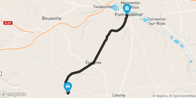 Itinéraire vers Pont-Audemer