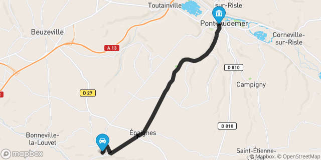 Itinéraire vers Pont-Audemer